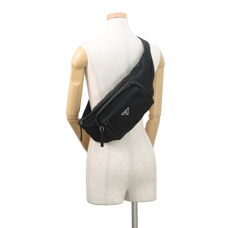 プラダ ボディバッグ トライアングルロゴ ナイロン 2VL005 PRADA 黒
