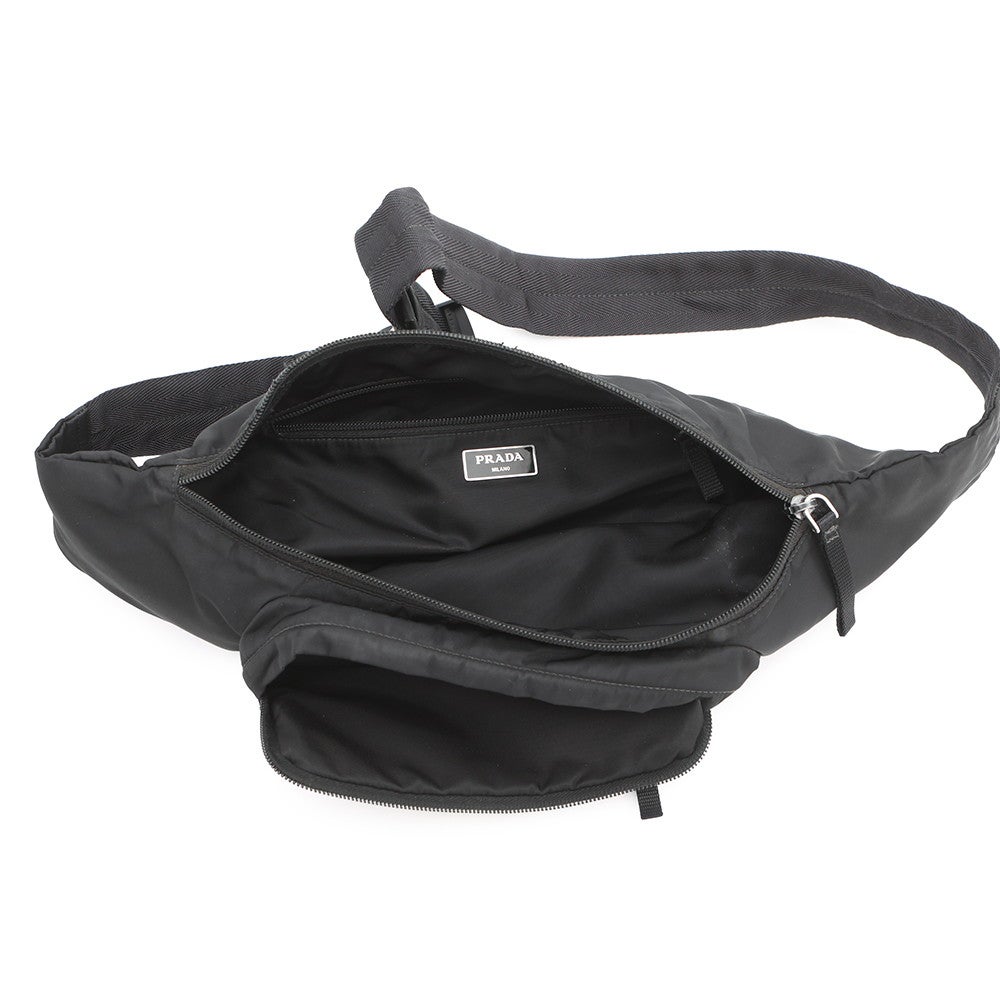 プラダ ボディバッグ トライアングルロゴ ナイロン 2VL005 PRADA 黒
