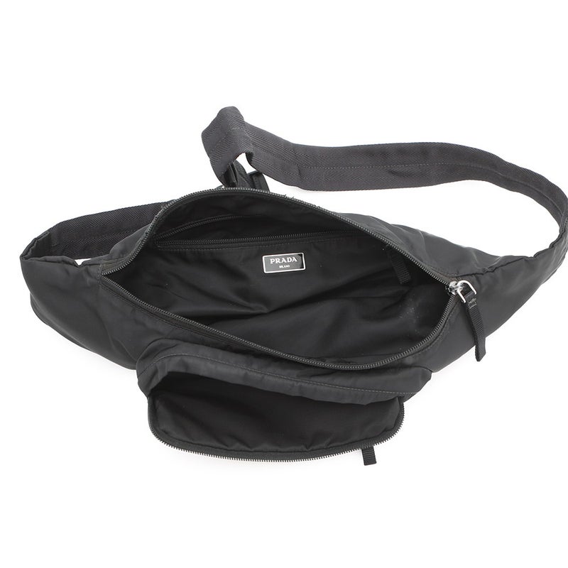 プラダ ボディバッグ トライアングルロゴ ナイロン 2VL005 PRADA 黒
