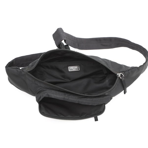 プラダ ボディバッグ トライアングルロゴ ナイロン 2VL005 PRADA 黒