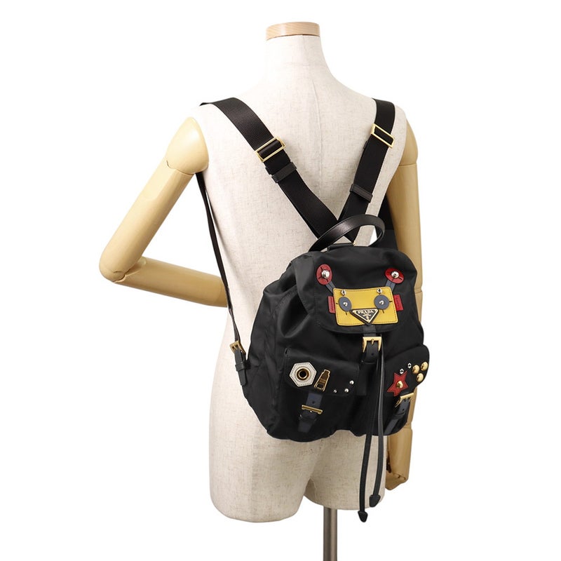 プラダ リュック バックパック スモール ロボット ナイロン 1BZ677 PRADA バッグ バックパック 黒