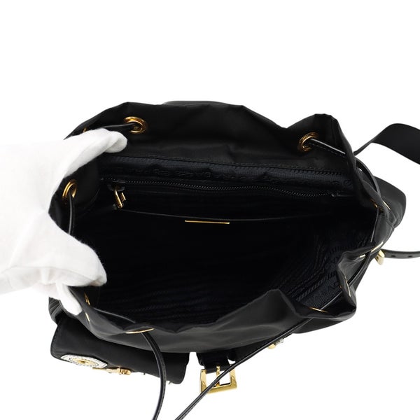 プラダ リュック バックパック スモール ロボット ナイロン 1BZ677 PRADA バッグ バックパック 黒