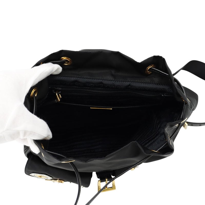 プラダ リュック バックパック スモール ロボット ナイロン 1BZ677 PRADA バッグ バックパック 黒