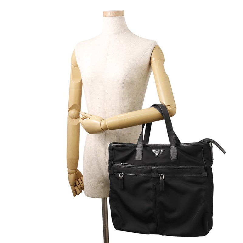 プラダ トートバッグ ビジネスバッグ ナイロン/レザー 2VG860 PRADA 2wayショルダーバッグ 黒