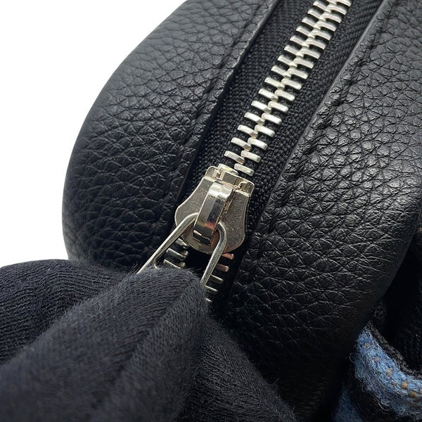 ロエベ ショルダーバッグ ミリタリー メッセンジャーXS レザー/ウール 317.12AA72 LOEWE 黒