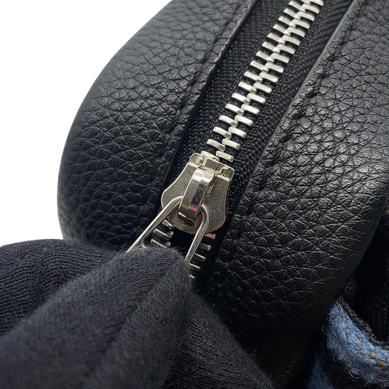 ロエベ ショルダーバッグ ミリタリー メッセンジャーXS レザー/ウール 317.12AA72 LOEWE 黒