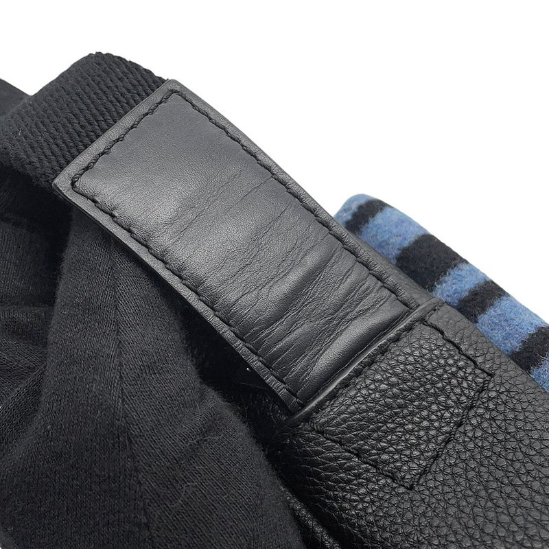 ロエベ ショルダーバッグ ミリタリー メッセンジャーXS レザー/ウール 317.12AA72 LOEWE 黒