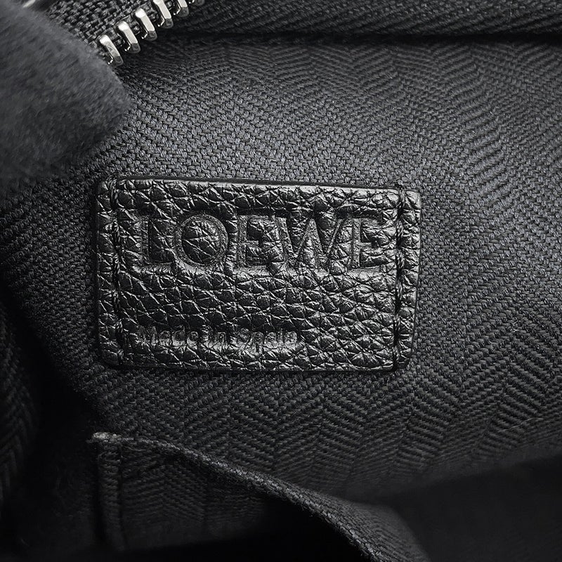 ロエベ ショルダーバッグ ミリタリー メッセンジャーXS レザー/ウール 317.12AA72 LOEWE 黒