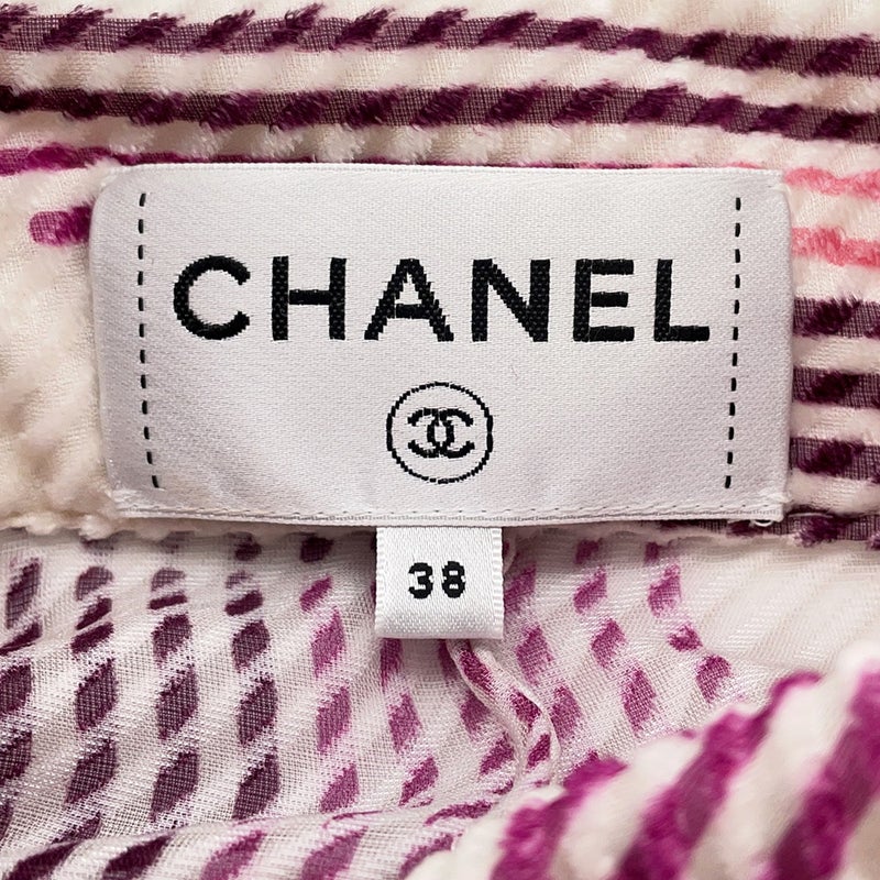シャネル シャツ ココマーク ボタン ビスコースシルク レディースサイズ38 P75476 CHANEL トップス 長袖