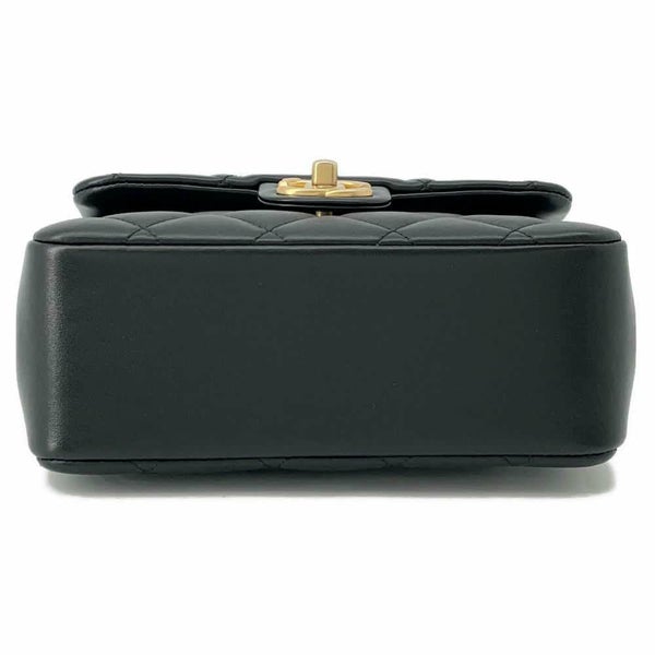 シャネル チェーンショルダーバッグ マトラッセ ココマーク ラムスキン AS4385 CHANEL 黒