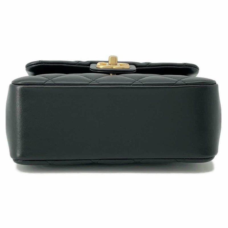 シャネル チェーンショルダーバッグ マトラッセ ココマーク ラムスキン AS4385 CHANEL 黒