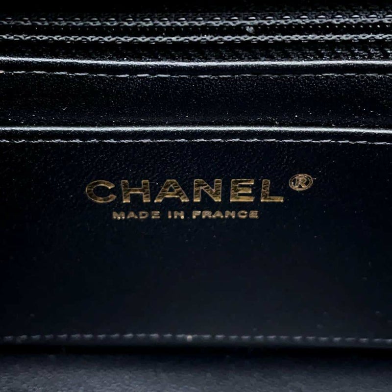 シャネル チェーンショルダーバッグ マトラッセ ココマーク ラムスキン AS4385 CHANEL 黒