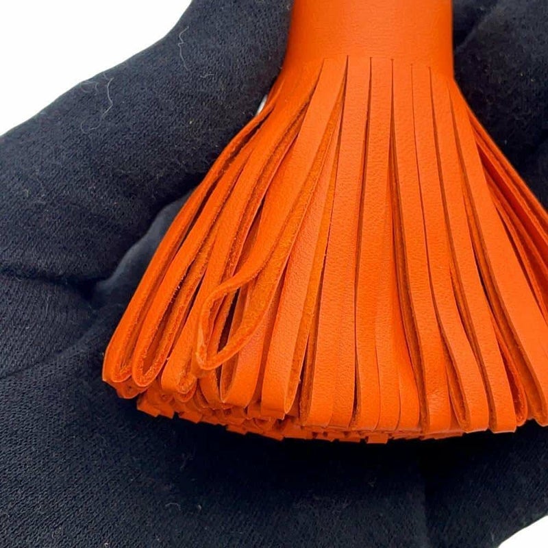 エルメス キーホルダー カルメン テールバテュー/シルバー金具 ラムスキン B刻印 HERMES チャーム