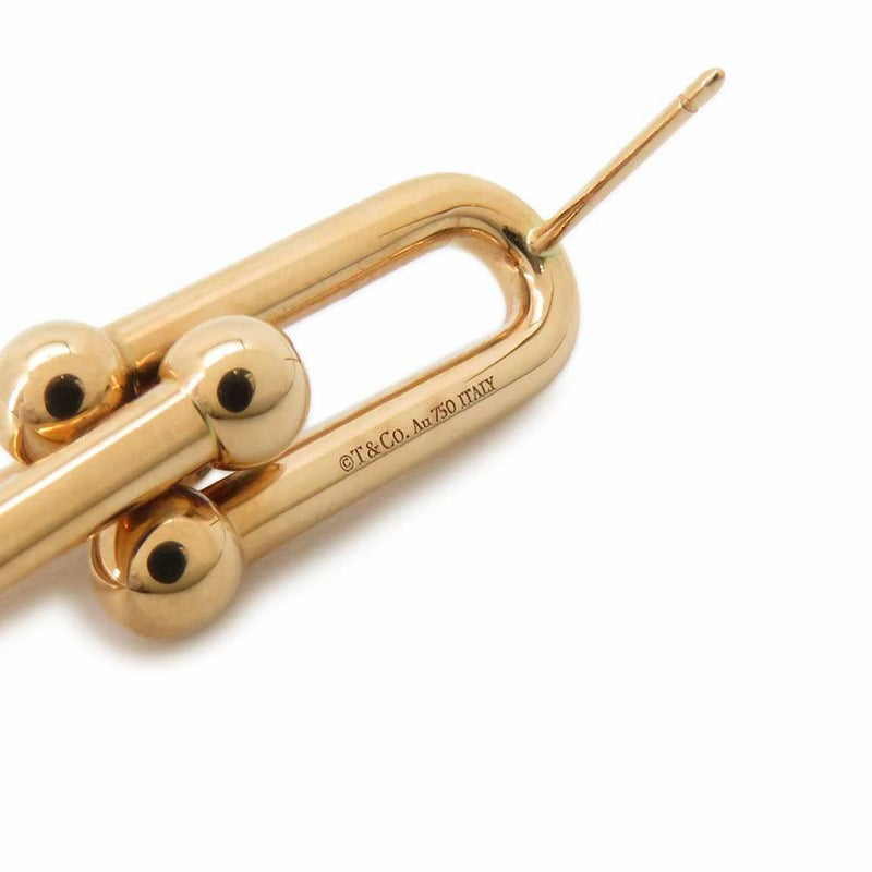 ティファニー ピアス ハードウェア ダブル ロング リンク K18PGピンクゴールド Tiffany&Co. ジュエリー