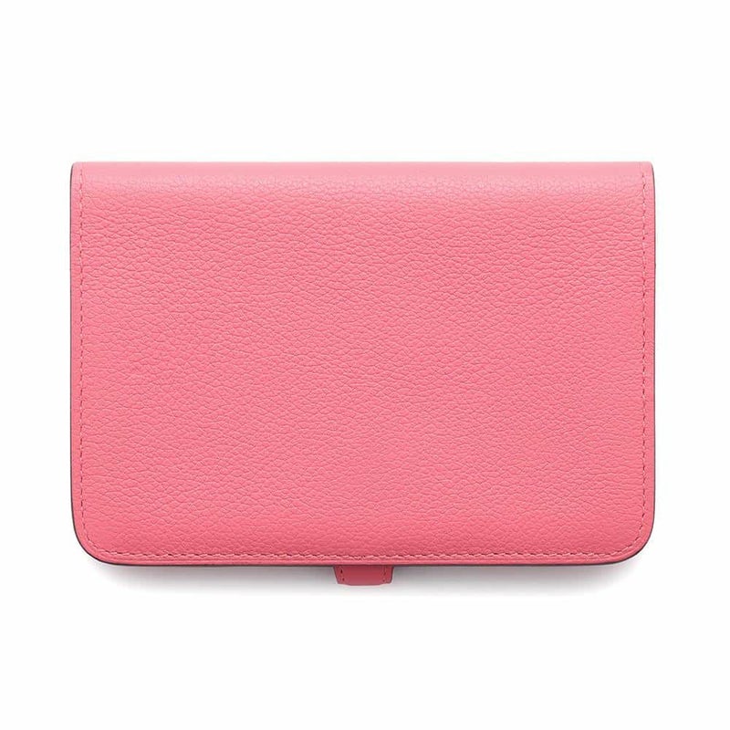 エルメス 二つ折り財布 ドゴン コンパクト ローズアザレ/シルバー金具 エバーカラー A刻印 財布