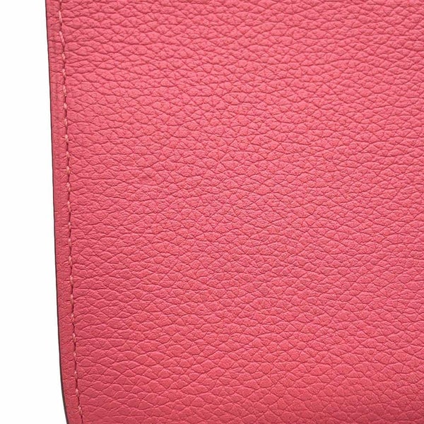 エルメス 二つ折り財布 ドゴン コンパクト ローズアザレ/シルバー金具 エバーカラー A刻印 財布