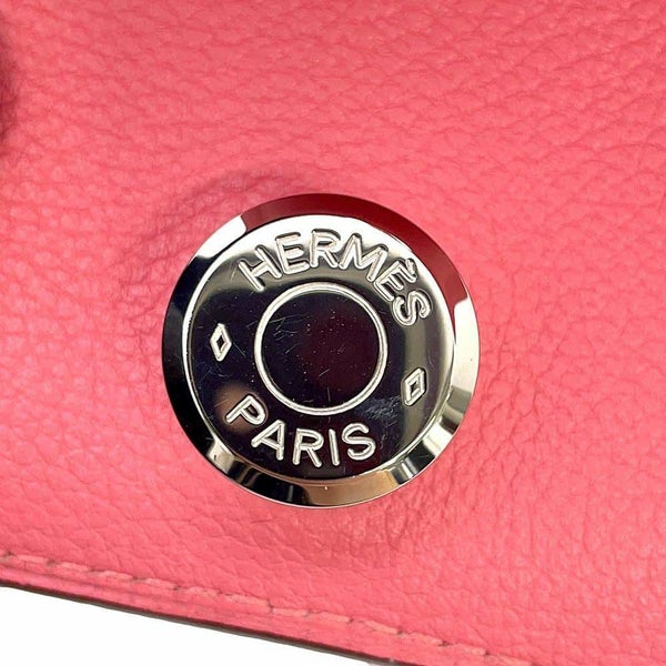 エルメス 二つ折り財布 ドゴン コンパクト ローズアザレ/シルバー金具 エバーカラー A刻印 財布