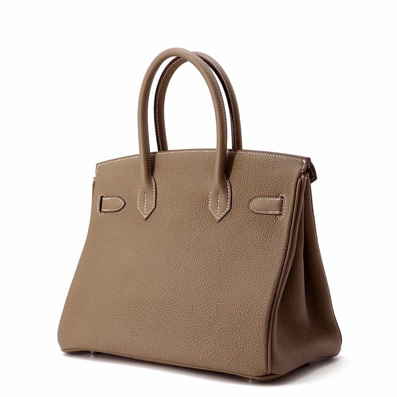 エルメス バーキン30 エトゥープ/シルバー金具 トゴ Y刻印 HERMES Birkin ハンドバッグ