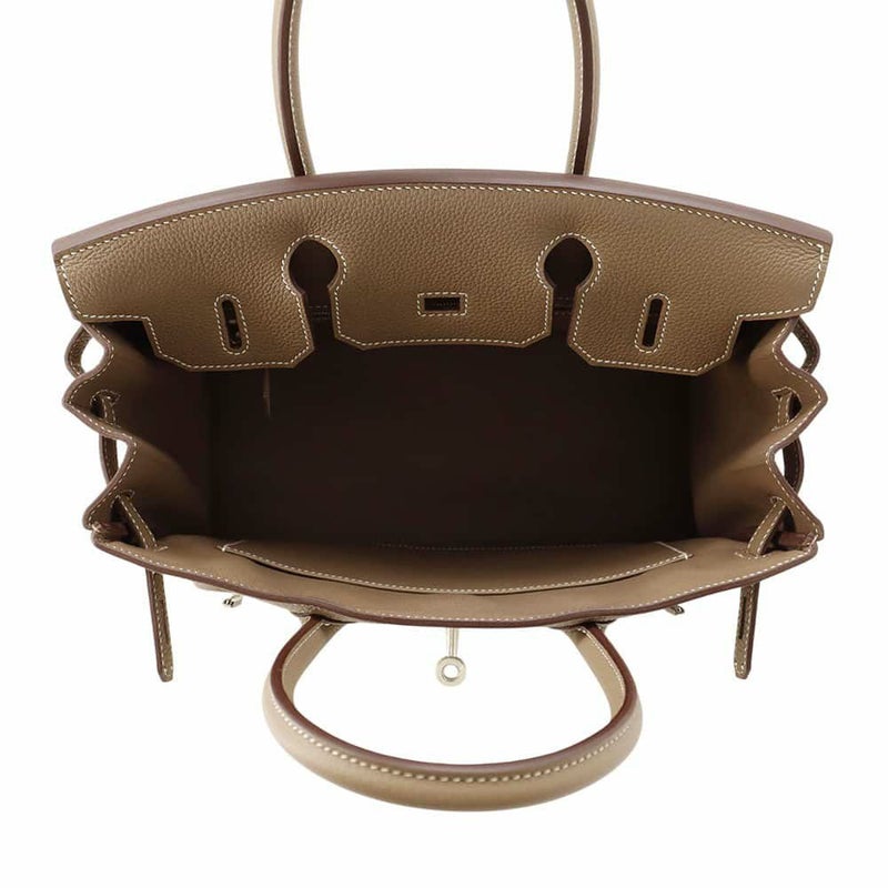 エルメス バーキン30 エトゥープ/シルバー金具 トゴ Y刻印 HERMES Birkin ハンドバッグ