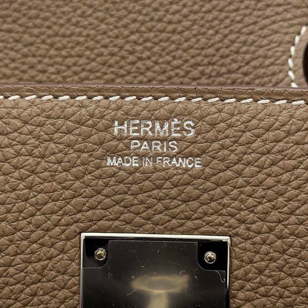 エルメス バーキン30 エトゥープ/シルバー金具 トゴ Y刻印 HERMES Birkin ハンドバッグ