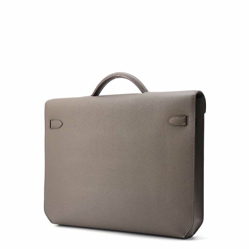 エルメス ビジネスバッグ ケリー デペッシュ36 ヴェルソ エタン/グリアスファルト/シルバー金具 エプソン Y刻印 メンズ