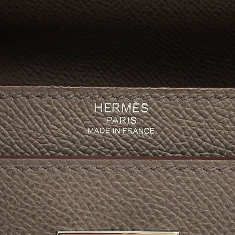 エルメス ビジネスバッグ ケリー デペッシュ36 ヴェルソ エタン/グリアスファルト/シルバー金具 エプソン Y刻印 メンズ