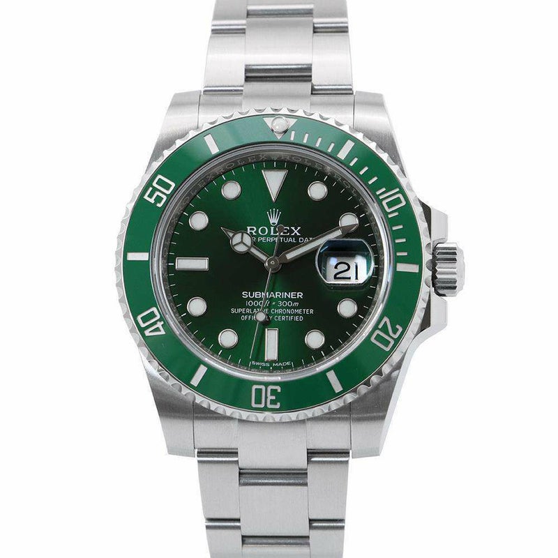 ロレックス サブマリーナ デイト  ランダムシリアル ルーレット 116610LV ROLEX 腕時計 グリーン文字盤
