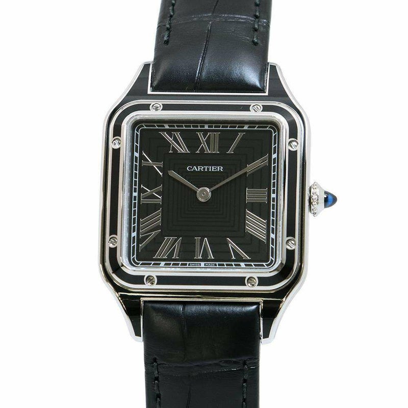 カルティエ サントス デュモン LM WSSA0046 Cartier 腕時計 ウォッチ 黒文字盤 手巻き
