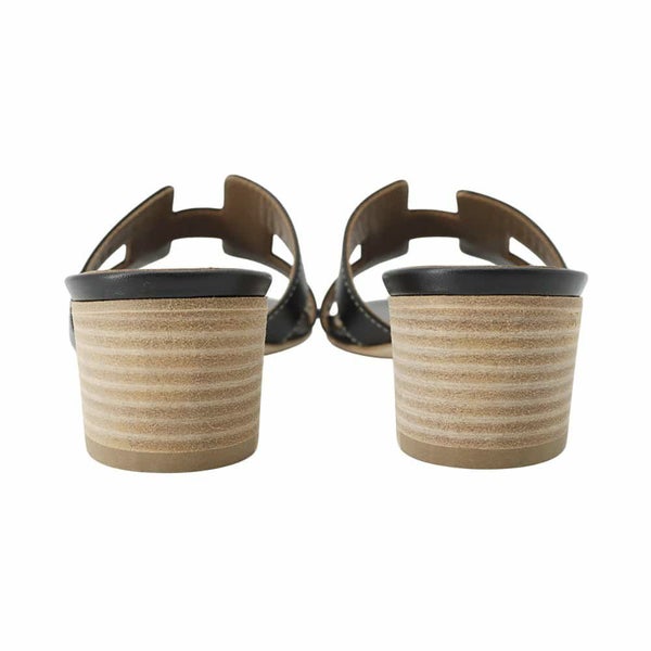 エルメス サンダル オアジス Oasis レディースサイズ36 HERMES 靴 黒