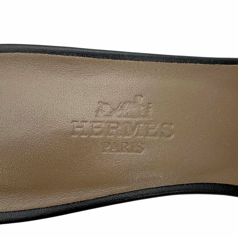 エルメス サンダル オアジス Oasis レディースサイズ36 HERMES 靴 黒