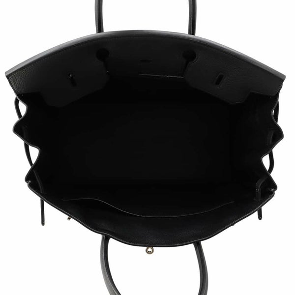 エルメス バーキン40 ブラック/シルバー金具 トゴ U刻印 HERMES Birkin ハンドバッグ 黒