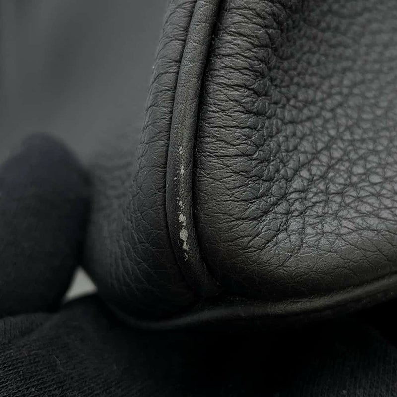 エルメス バーキン40 ブラック/シルバー金具 トゴ U刻印 HERMES Birkin ハンドバッグ 黒