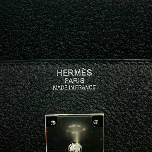 エルメス バーキン40 ブラック/シルバー金具 トゴ U刻印 HERMES Birkin ハンドバッグ 黒