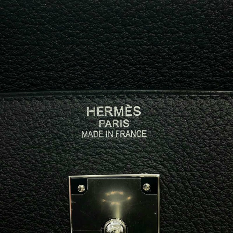 エルメス バーキン40 ブラック/シルバー金具 トゴ U刻印 HERMES Birkin ハンドバッグ 黒