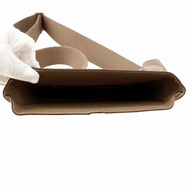 エルメス ショルダーバッグ ヴィドポッシュ エトゥープ/シルバー金具 トゴ W刻印 HERMES バッグ