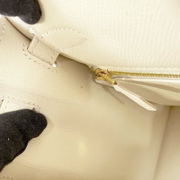 エルメス ハンドバッグ ケリー28 外縫い クレ/ゴールド金具 エプソン Y刻印 2wayショルダー