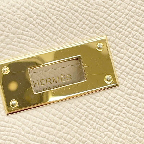 エルメス ハンドバッグ ケリー28 外縫い クレ/ゴールド金具 エプソン Y刻印 2wayショルダー