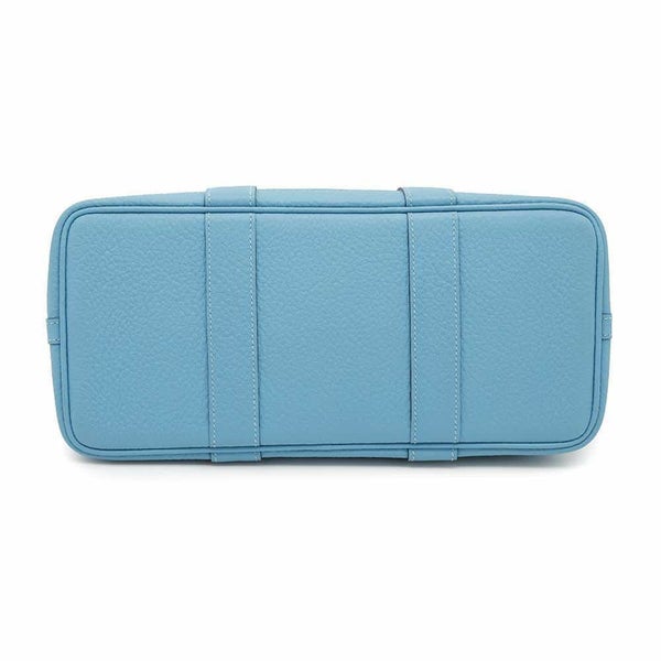エルメス トートバッグ ガーデンパーティTPM ブルーデュノール/シルバー金具 カントリー D刻印