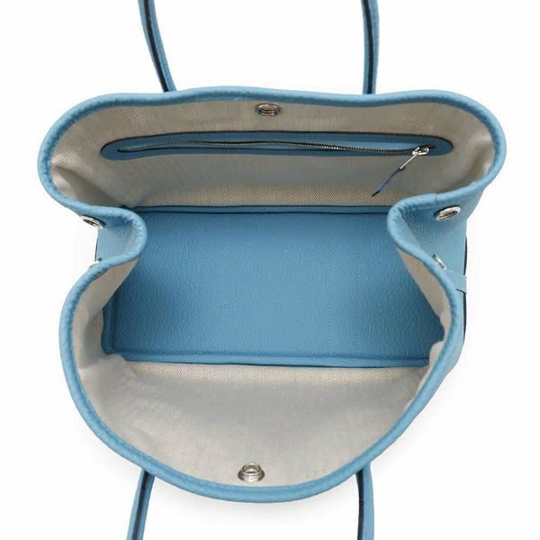 エルメス トートバッグ ガーデンパーティTPM ブルーデュノール/シルバー金具 カントリー D刻印