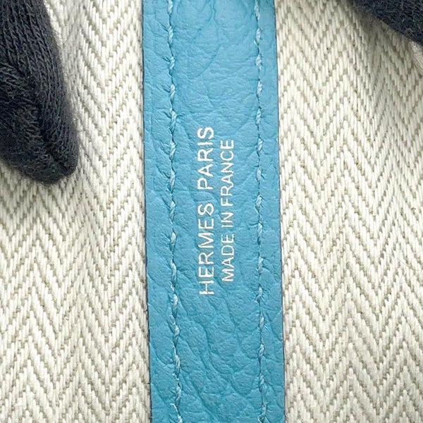 エルメス トートバッグ ガーデンパーティTPM ブルーデュノール/シルバー金具 カントリー D刻印