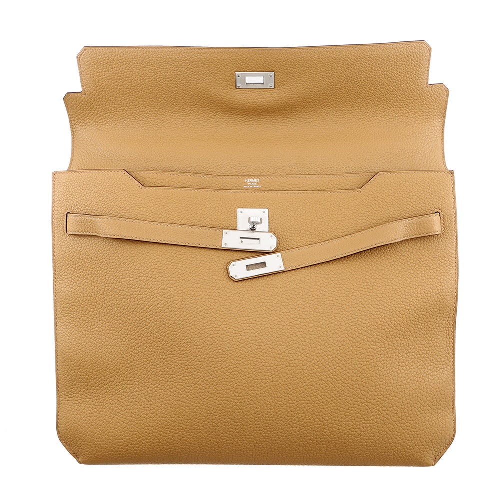 エルメス ケリーデペッシュ34 セサミ/シルバー金具 トゴ Z刻印 HERMES