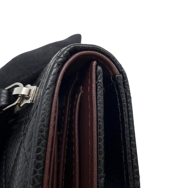 シャネル 三つ折り財布 クラシック スモール フラップ ウォレット キャビアスキン AP0231 CHANEL 黒