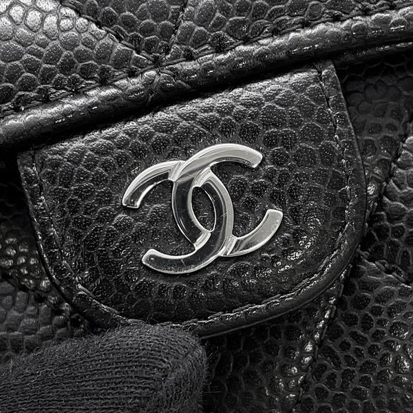 シャネル 三つ折り財布 クラシック スモール フラップ ウォレット キャビアスキン AP0231 CHANEL 黒
