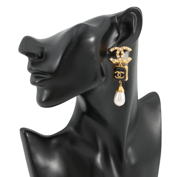 シャネル ピアス ココマーク ラインストーン フェイクパール L23 C CHANEL アクセサリー