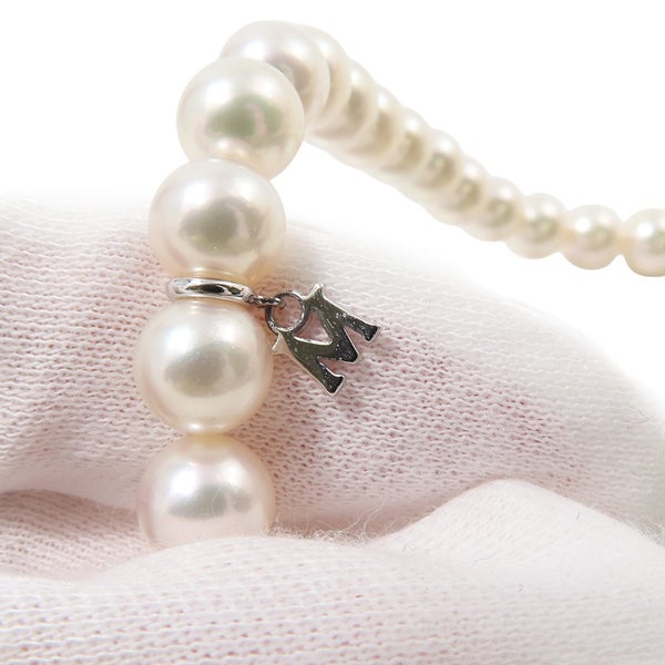ミキモト ネックレス エトレンヌ ピアスセット あこや真珠 パール K18WGホワイトゴールド MIKIMOTO
