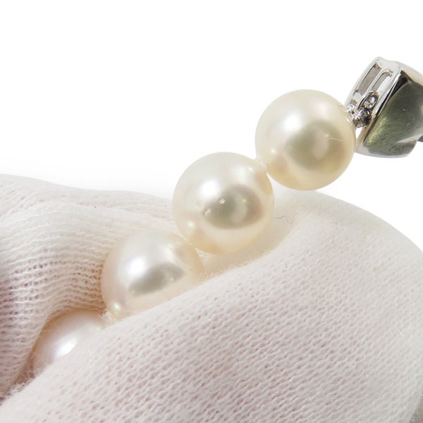 ミキモト ネックレス エトレンヌ ピアスセット あこや真珠 パール K18WGホワイトゴールド MIKIMOTO