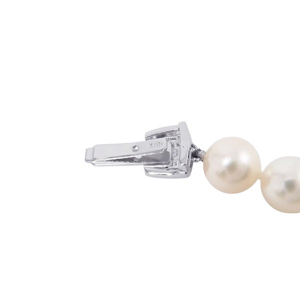 ミキモト ネックレス エトレンヌ ピアスセット あこや真珠 パール K18WGホワイトゴールド MIKIMOTO