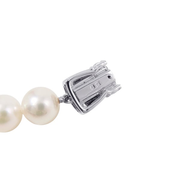 ミキモト ネックレス エトレンヌ ピアスセット あこや真珠 パール K18WGホワイトゴールド MIKIMOTO