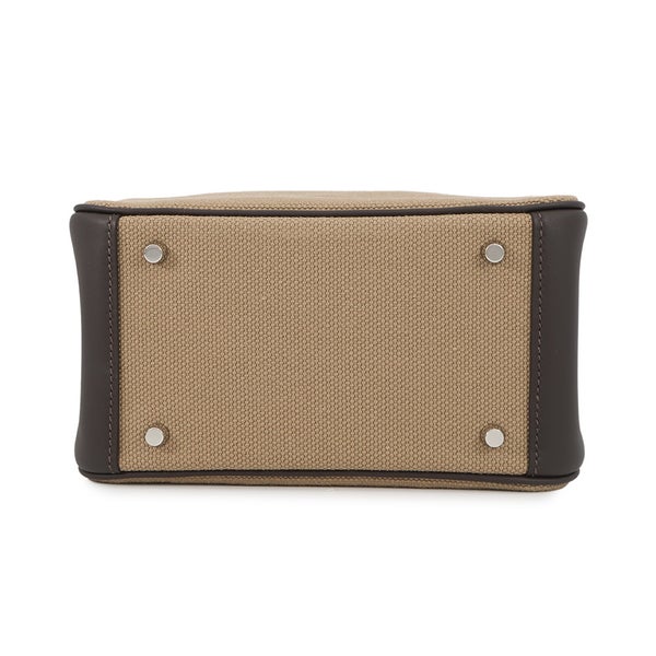 エルメス ハンドバッグ リンディ ミニ ムース/バイブルン/シルバー金具 トワルアッシュ/スイフト G刻印 2way