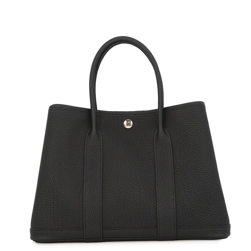 エルメス トートバッグ ガーデンパーティTPM ブラック/シルバー金具 ネゴンダ G刻印 HERMES 黒